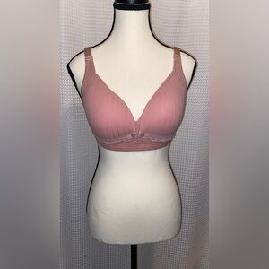 3/30$ Women’s Zhenjiang NWT‎ stretchy cotton pink nursing bra size Large
